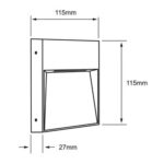 8HLED807CV30N Aplique de Muro Luz de Cortesia Kave I Gris TECNOLITE 05 28 jpg